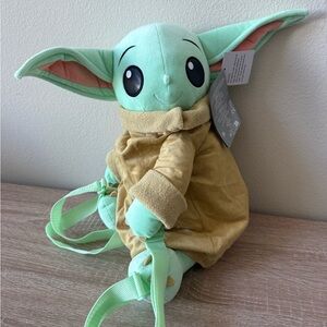 NWT Disney Starwars Yoda Grogu Plush Toy Backpack